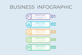 Presentation business infographic design template with 5 options