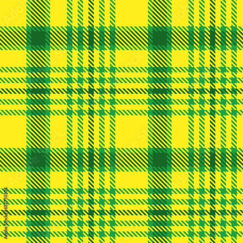 Yellow Green Tartan Plaid Pattern Seamless. Checkered fabric texture for flannel shirt, skirt, blanket
