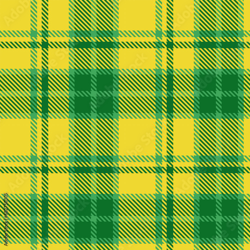Yellow Green Tartan Plaid Pattern Seamless. Checkered fabric texture for flannel shirt, skirt, blanket
