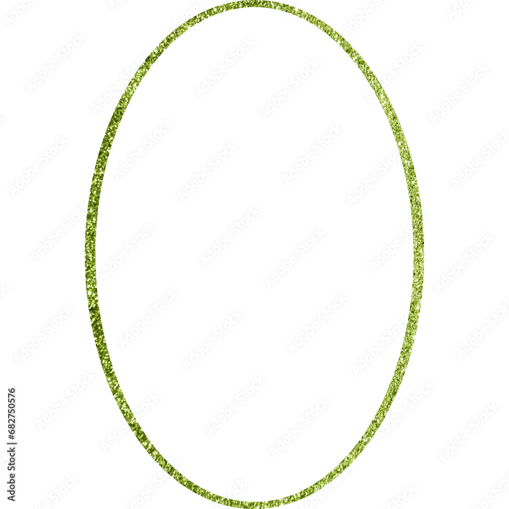 Oval Shape With Glitter Frame Oval Shape With Glitter Frame