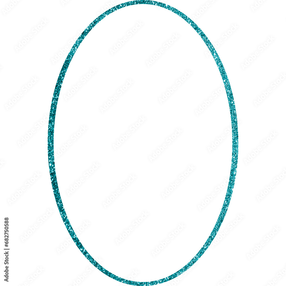 Oval Shape With Glitter Frame Oval Shape With Glitter Frame
