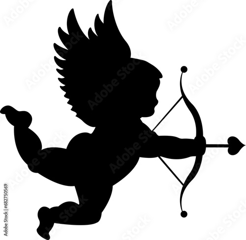 vector illustration of love, cupid of love, angel of love