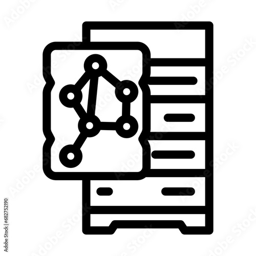 nosql database line icon vector. nosql database sign. isolated contour symbol black illustration