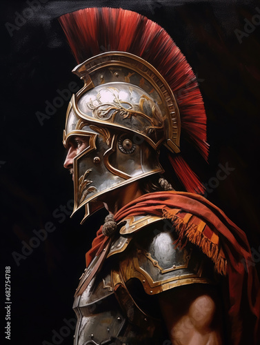 Spartan warrior. Digital art.