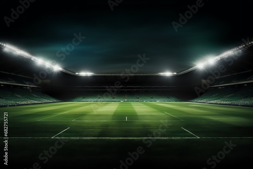 a football stadium with lights