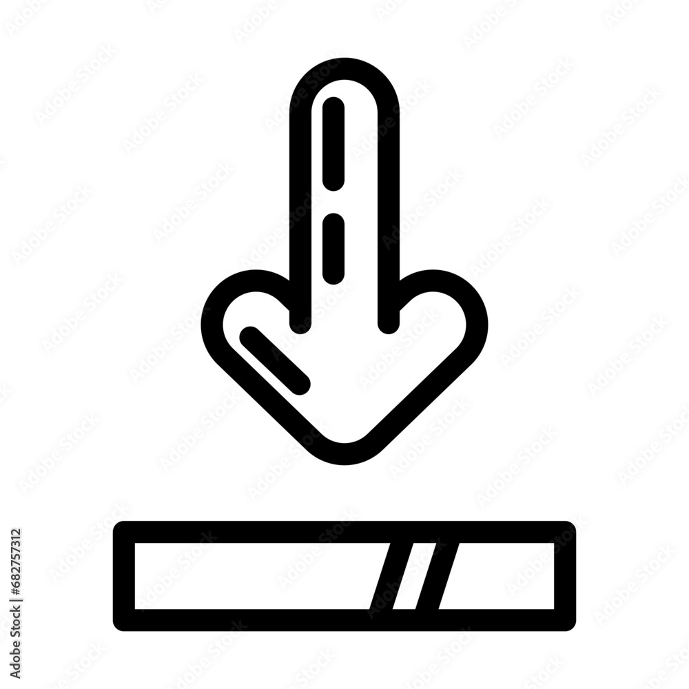 arrow pointing loading process line icon vector. arrow pointing loading process sign. isolated contour symbol black illustration arrow pointing loading process line icon vector. arrow pointing loading process sign. isolated contour symbol black illustration
