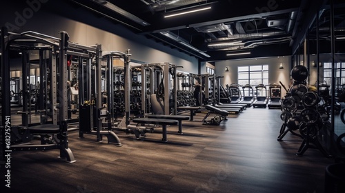 Modern Gym Packed with Top-of-the-Line Training Equipment
