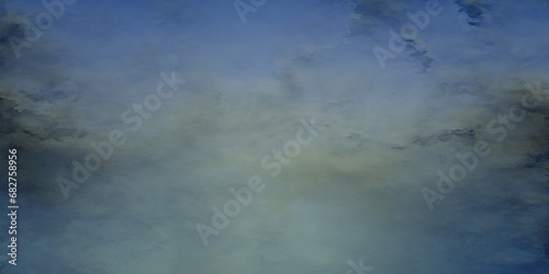 blue sky and clouds, aerial view from high altitude of earth covered with puffy rainy clouds forming before rainstorm