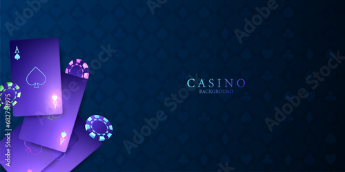 casino background vector illustration for gambling poster banner elegant design