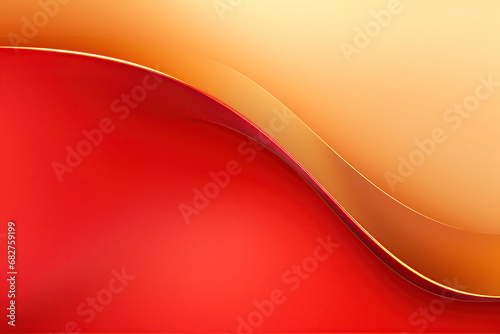 Sweeping curve of a glossy red wave on a gradient background abstract minimalist backdrop Valentine's Day, Happy Birthday, Anniversary and any other festive design photo