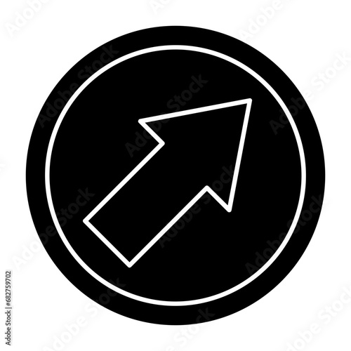 Free Download Up Right Arrow Icon - GFXLoad
