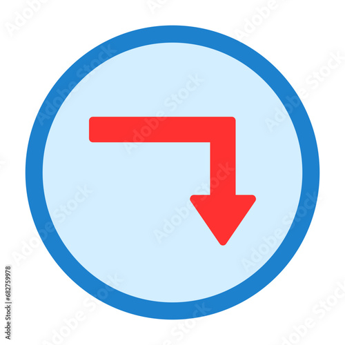 Turn Down Icon