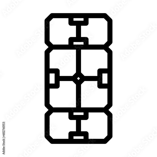 infinity cube fidget toy line icon vector. infinity cube fidget toy sign. isolated contour symbol black illustration