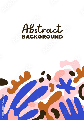 Abstract card background in modern style. Poster design with trendy geometric...