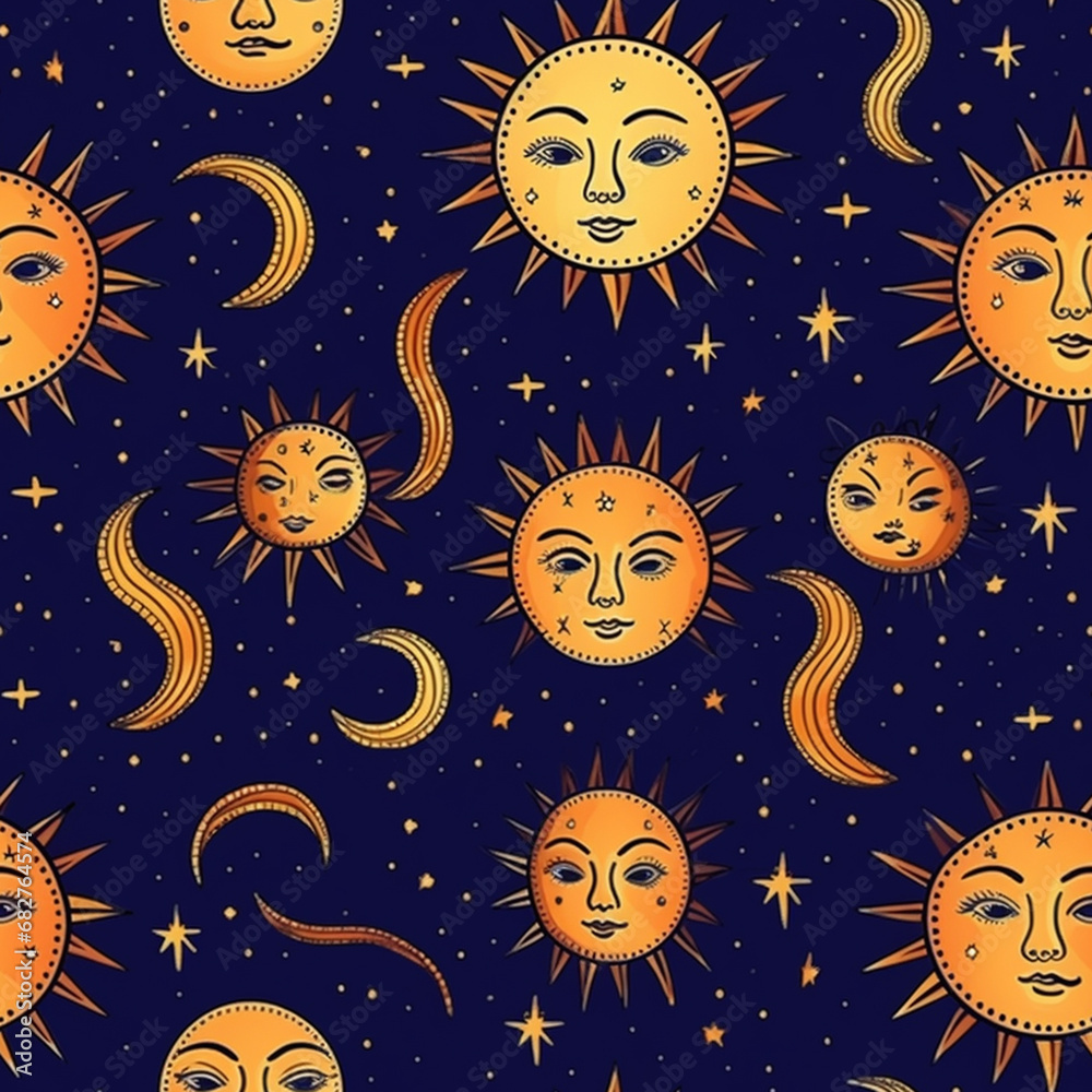Planet space seamless pattern with planets and stars. Planet space seamless pattern with planets and stars.