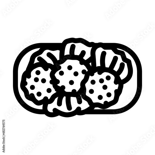 lentil kofte turkish cuisin line icon vector. lentil kofte turkish cuisin sign. isolated contour symbol black illustration