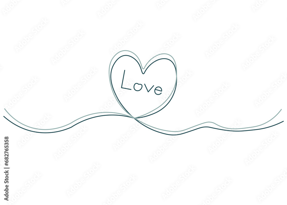 A heart of love filled with beautiful emotions. Style 1 ,Line art ,Colour  blue
