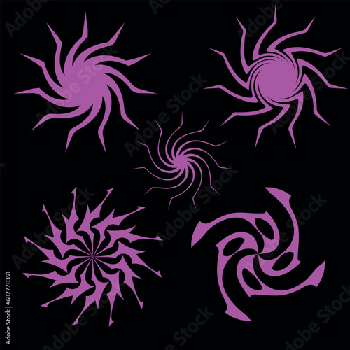 set of elements bruralism style 