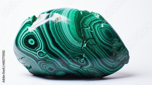 a green and black striped rock
