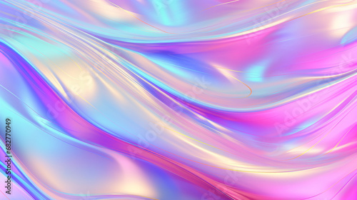 Holographic neon background, iridescent colors