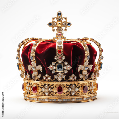 a gold crown with jewels