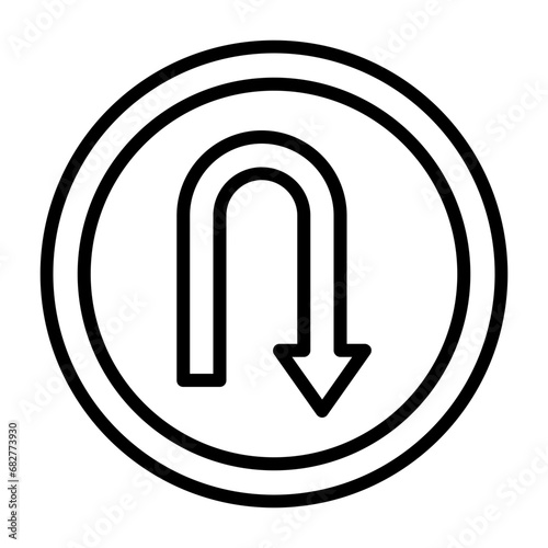 U Turn Icon
