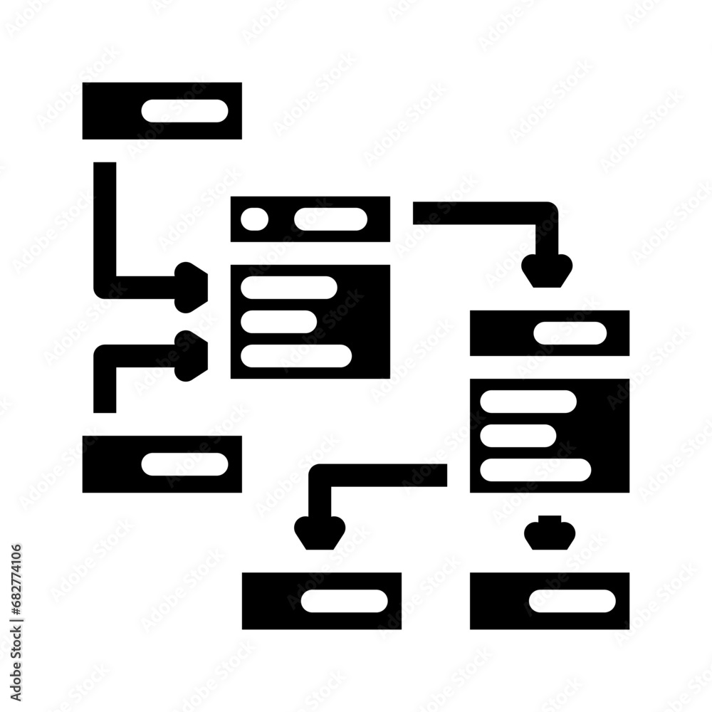 database design glyph icon vector. database design sign. isolated symbol illustration database design glyph icon vector. database design sign. isolated symbol illustration