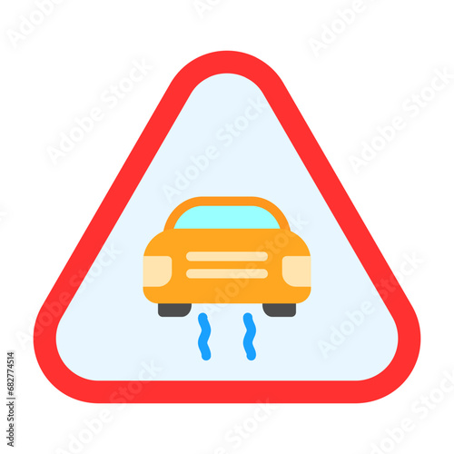 Slippery Road Icon