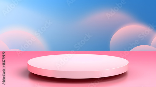 Abstract scene background. Product presentation  mock up  show cosmetic product  Podium  stage pedestal or platform. Vector illustration. Generative AI.