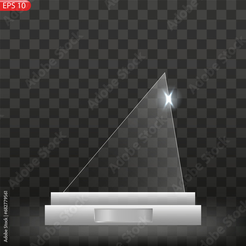 glass Winner trophies. Glass Trophy Awards. First place award, crystal prize and signed acrylic trophies.