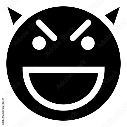 Solid Emoticon Illustration