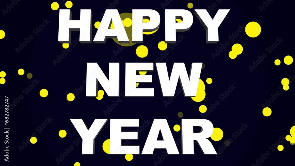 Happy new year concept with lights. Happy new year 2024 concept with 3d text.