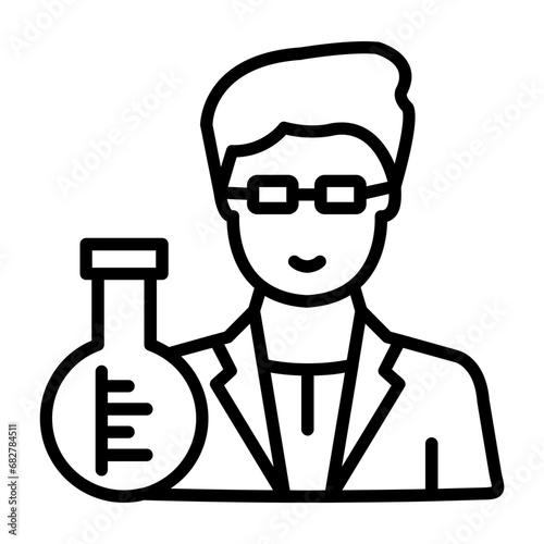 Obraz na płótnie Scientist Icon w salonie