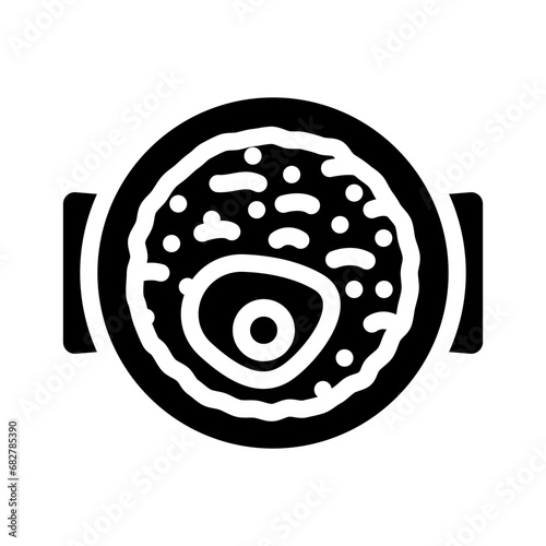 menemen turkish cuisine glyph icon vector. menemen turkish cuisine sign. isolated symbol illustration