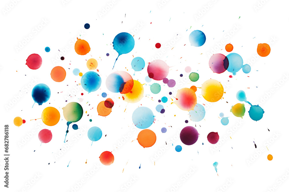Artistic Dot Isolated on Transparent Background. Ai