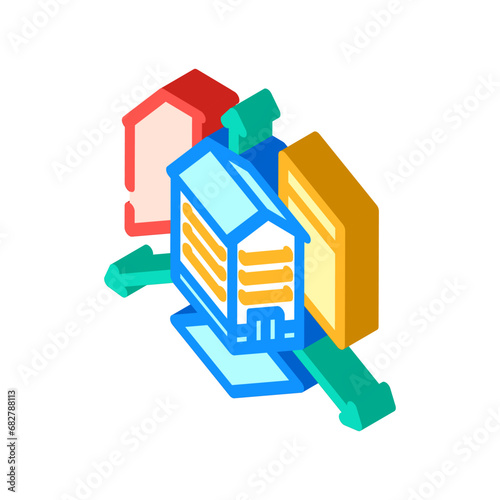 orthographic projections architectural drafter isometric icon vector. orthographic projections architectural drafter sign. isolated symbol illustration