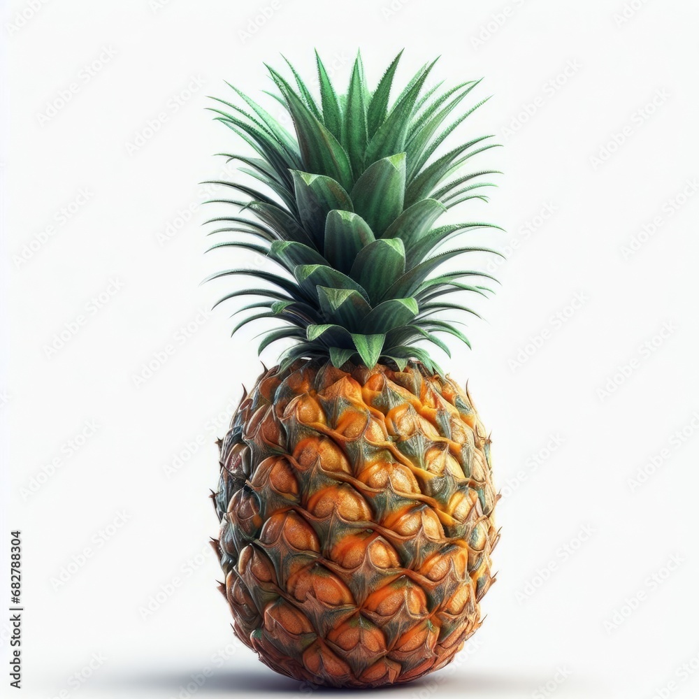 Fototapeta premium pineapple on white background