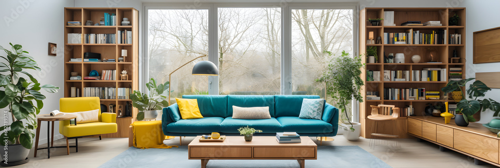 Mustard and Teal Retreat: A Cozy, Sunlit Space