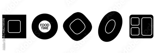 Food plates vector 