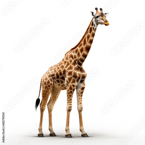 Giraffe isolated on white background © Diana
