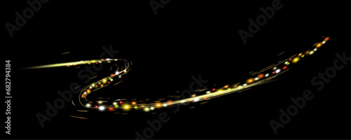 Golden glitter splashes on a bokeh background. Glitter lights grunge background, gold glitter defocused abstract Twinkly Lights Background. Hand drawn vector . Line art style design.