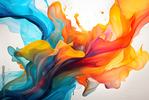 Abstract Wallpaper with an Energetic Splash of Colours