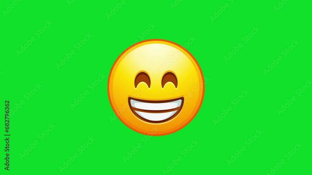 Beaming Face with Smiling Eyes Animated Emoji. Alpha channel, transparent background. 4K resolution loop animation. Beaming Face with Smiling Eyes Animated Emoji. Alpha channel, transparent background. 4K resolution loop animation.