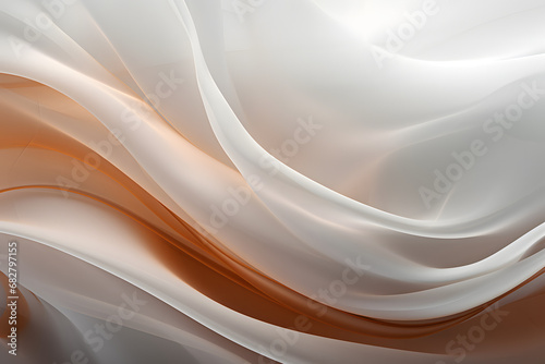Elegant Flowing Abstract Background with Soft Beige and White Waves