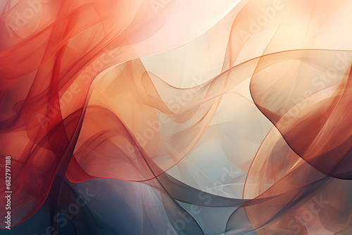 Abstract Flowing Colorful Gradient Waves in Warm Tones