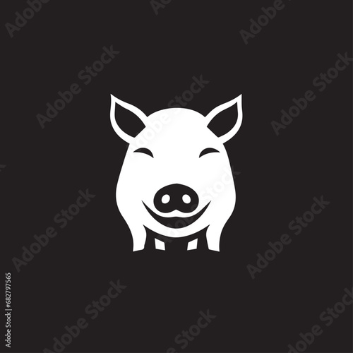 Pig in cartoon, doodle style. Isolated 2d vector illustration in logo, icon style, Eps 10. AI Generative