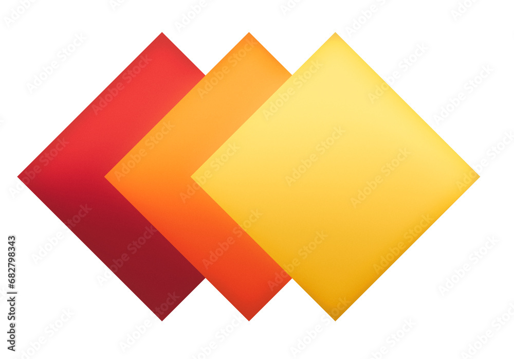 Group of colorful squares with transparent background. Rainbow colors. Logo or symbol with happy colors. Retro vibe.