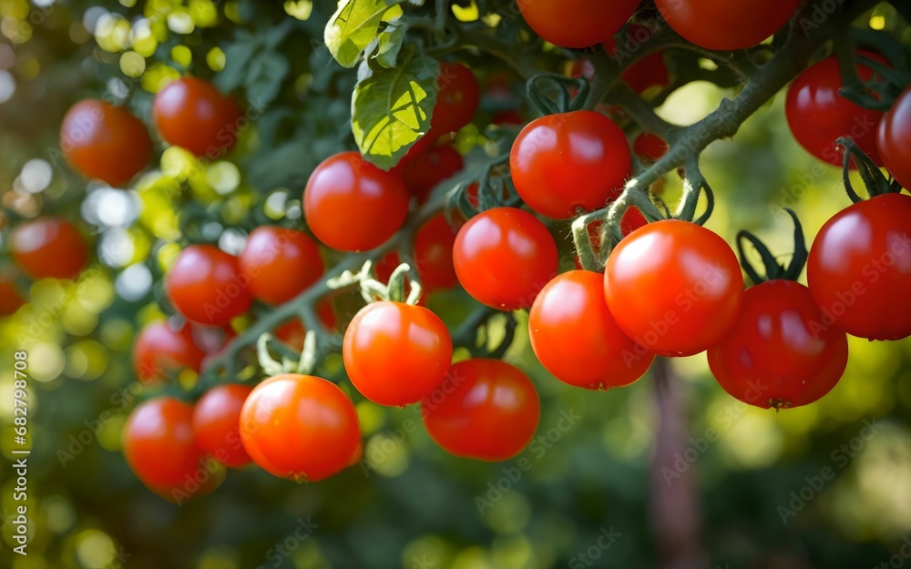 Bountiful Harvest Vibrant Tomatoes Straight from the Garden ai generated