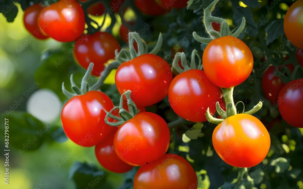 Bountiful Harvest Vibrant Tomatoes Straight from the Garden ai generated