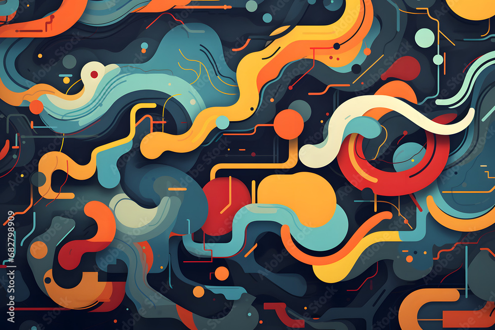 Fototapeta premium Abstract Wallpaper with Modern Colorful Pattern